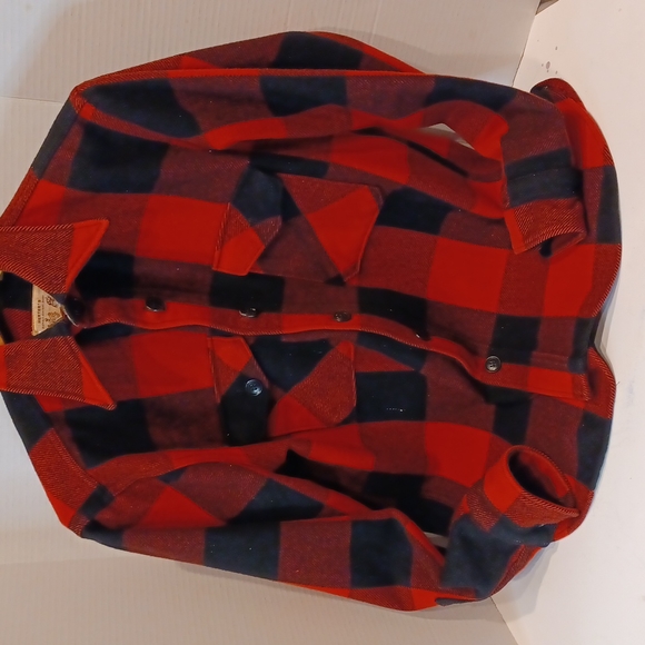 Vintage Jackets & Blazers - Vintage Buffalo Plaid Hunters Long Sleeve Button-up Shirt M